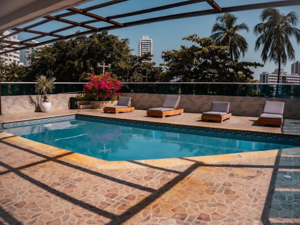 Apartamento Vista Al Mar-1hab-piscina-2 Min Playa-10 Min C Historico