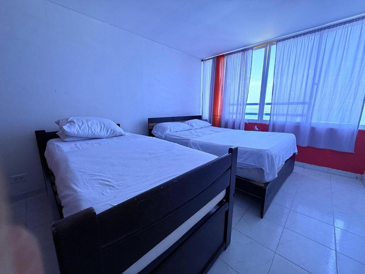 Apartamento Vista Al Mar-1hab-piscina-2 Min Playa-10 Min C Historico Cartagena