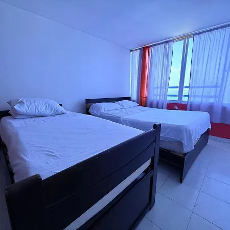 Apartamento Vista Al Mar-1hab-piscina-2 Min Playa-10 Min C Historico Cartagena